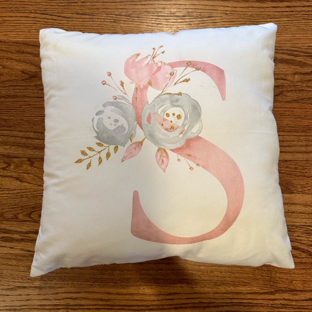 Letter S pillow